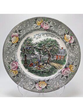 Adams American Homestead Autumn Dinner Plate Vintage Collectible Decorative